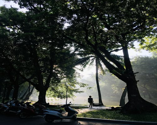 Aktivitas pagi yang tenang